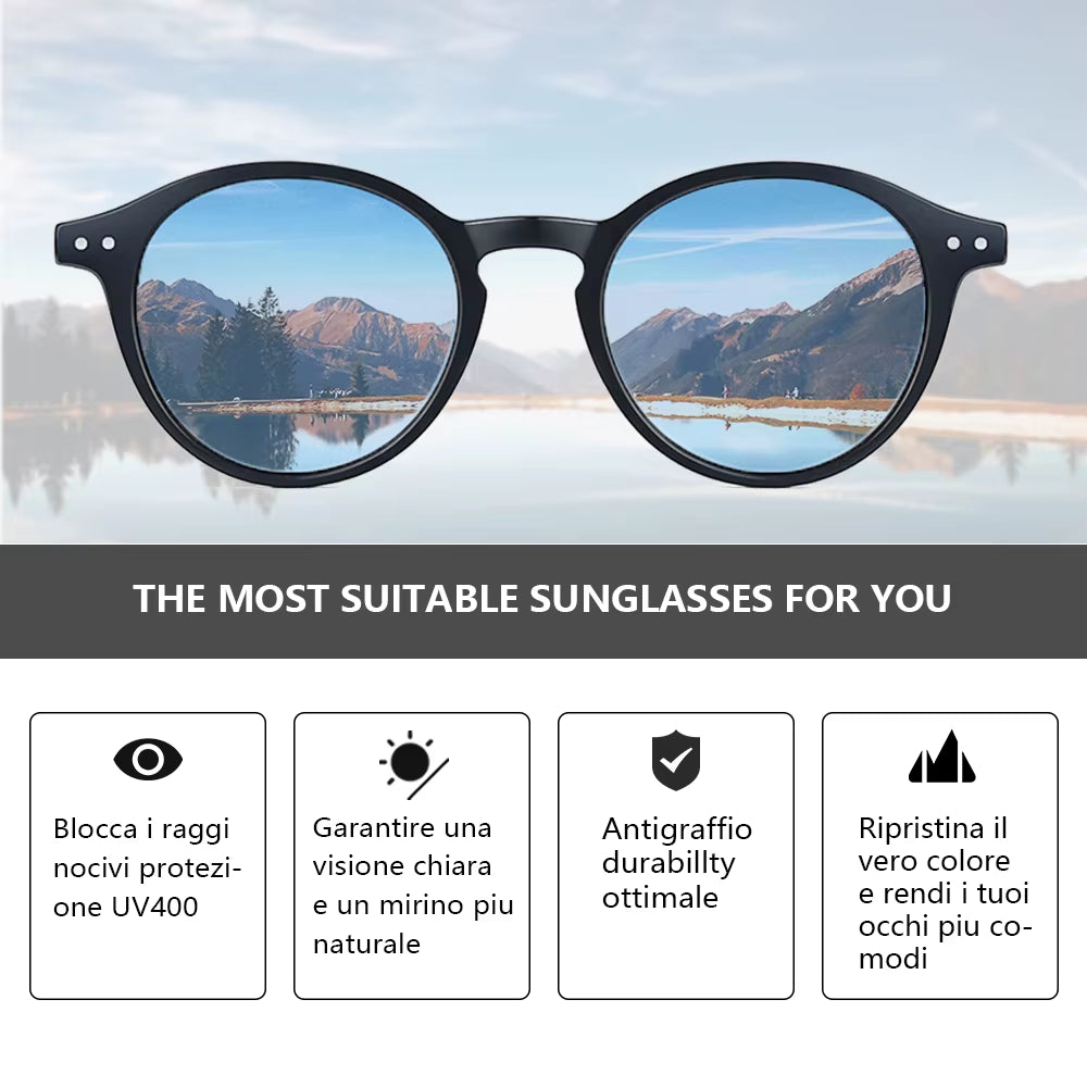 Retro Polarized Sunglasses 2023 2024 Men Women Vintage Small round Frame Sun Glasses Polarized Lens UV400 Goggles Shade