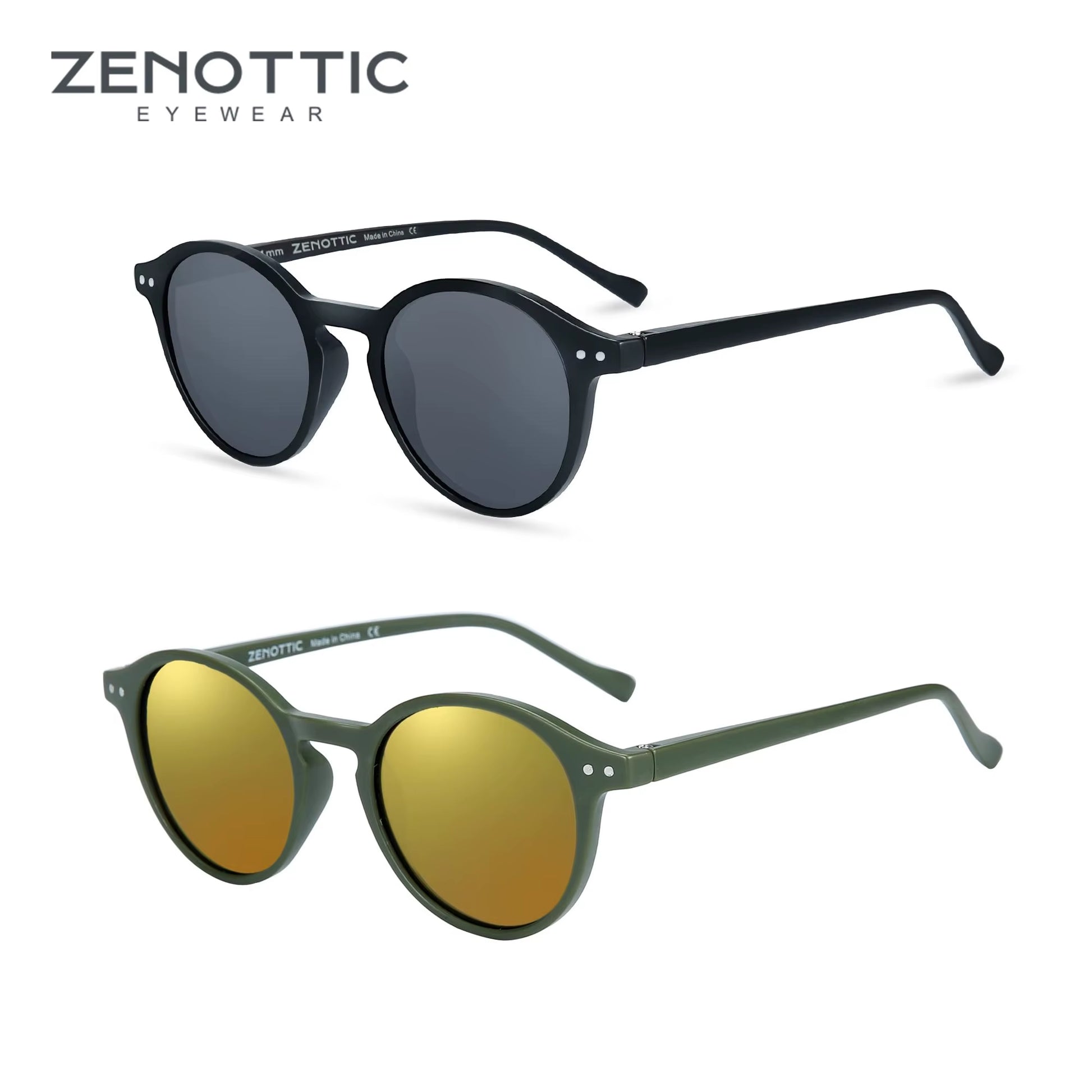 Retro Polarized Sunglasses 2023 2024 Men Women Vintage Small round Frame Sun Glasses Polarized Lens UV400 Goggles Shade